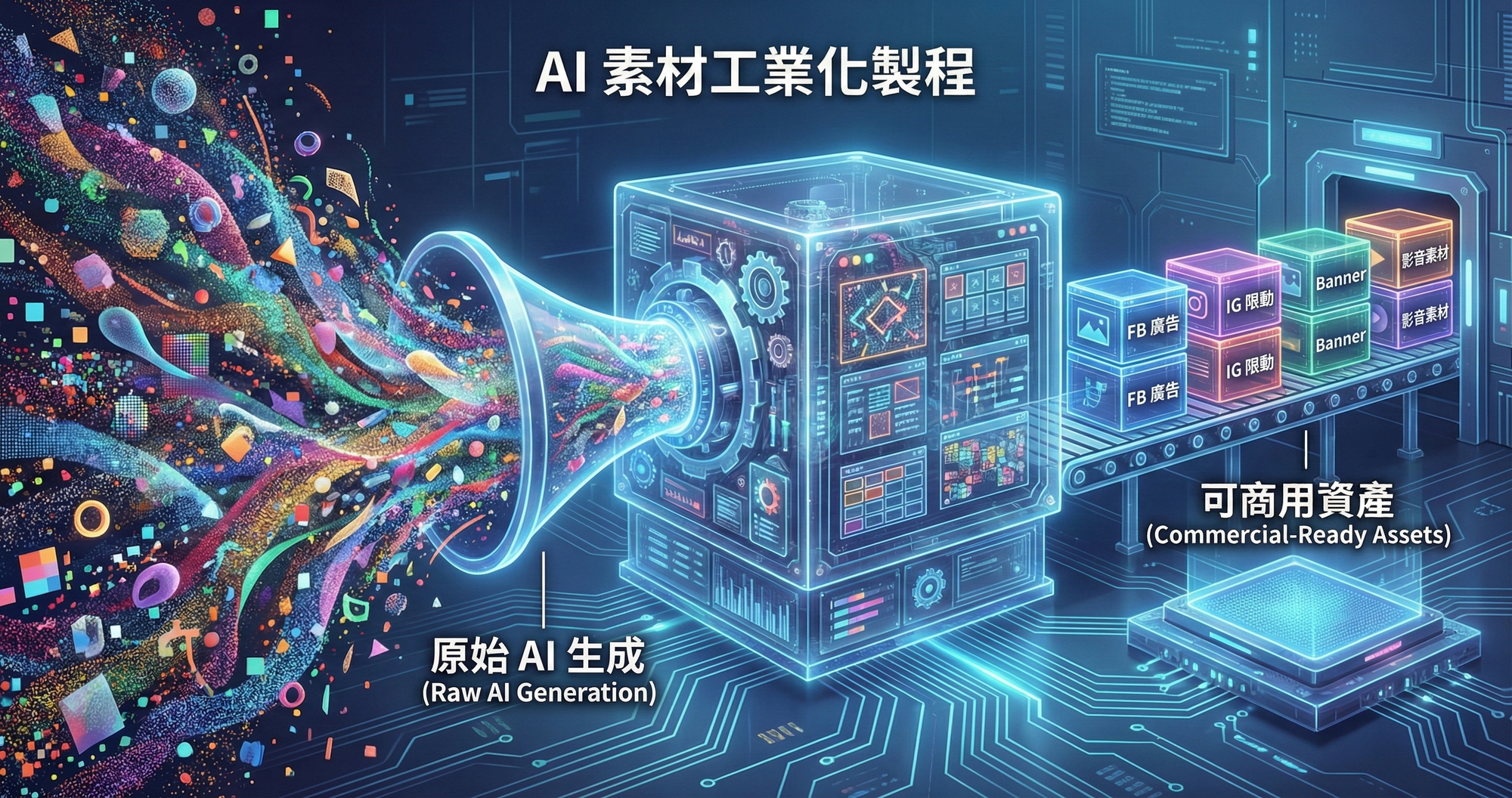 AI 生圖不等於廣告素材：理組視角下的工業化增長邏輯